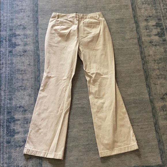 (CLOSET CLOSING FINAL SALE) Lands End Mid Rise Khaki Trousers Pants - Picture 2 of 5